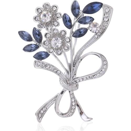 Sunflower Enamel Brooch Delicate Yellow Purple Elegant Women Girls Rhinestone Lapel Pin Clothes Accessories Gift Jewelry