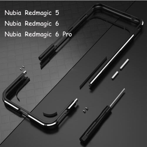 Bumper Case For Nubia Red Magic 6 5 6Pro Aluminum metal Frame Slim Cover phone case Protector Luxury matching colors Accessories
