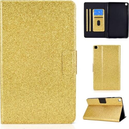 Folio Tablet Shell for Samsung Galaxy Tab A 8.0 2019 Case SM-T290 SM-T295 T290 T295 T297 Cover Glitter Magnetic Clasp Stand Capa