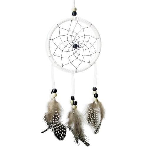 2016 New Black And White Indians Mysterious Dreamcatcher Gift Handmade Net Feathers Wall Hanging Decoration Ornament