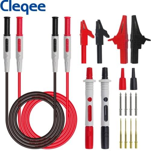 Cleqee P1600A Test Lead kit Automotive Test Leads for multimeter Universal Multimeter test probe Alligator clip