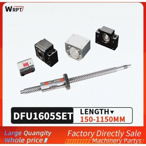 CNC double nut ball screw dfu1605-100-1000mm, dfu1605 bkbf/ekef/fkff12 processing, dsg16H, xb25*30, special for printer