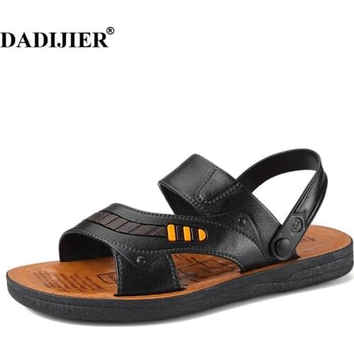 DADIJIER Men's Leather Sandals