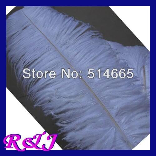 EMS Free shipping Cheap ostrich drab feather 50pcs 18-20 inches 45-50cm white ostrich plumes