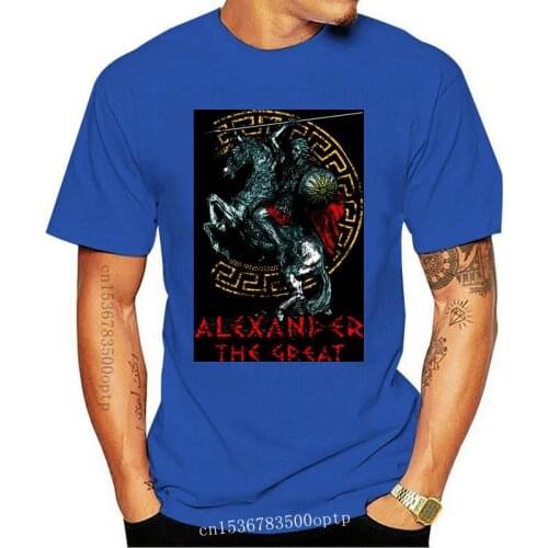 New Macedonia King Greece Alexander The Great T-Shirt Summer Cotton Short Sleeve O-Neck Mens T Shirt 2021 S-3XL