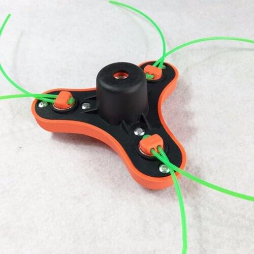 Grass Trimmer Head With 6 Lines Brush Cutter Head Lawn Mower Accessories Cutting Line Head For Strimmer Replacement Abs #P2