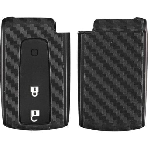 Bilchave 5pcs Carbon Fiber Silicone Remote Car Key Case Cover Fob For Toyota Prius Crown Avensis Verso Car-Styling Holder