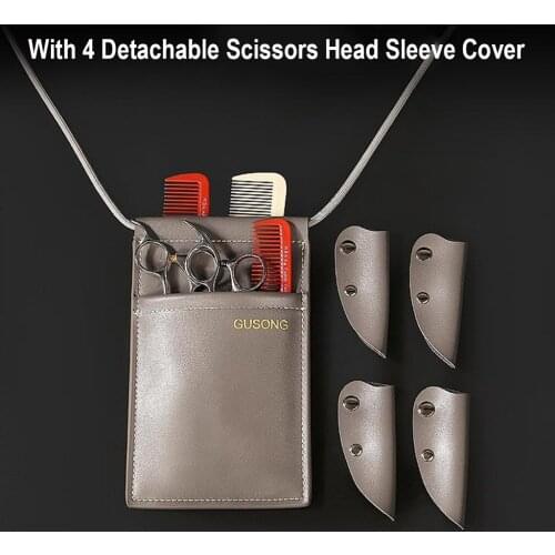Leather Hair Stylist Hairdressing Scissors Tools Waist Holster Shoulder Bag Case Hair Scissors Clip Combs Waist Bag Holster Case