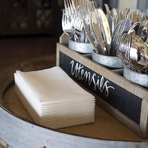 Linen Feel Guest Towels Disposable Cloth Like Paper Hand Napkins Soft, Absorbent, Paper Hand Towels for Kitchen, Bathroom, Parti