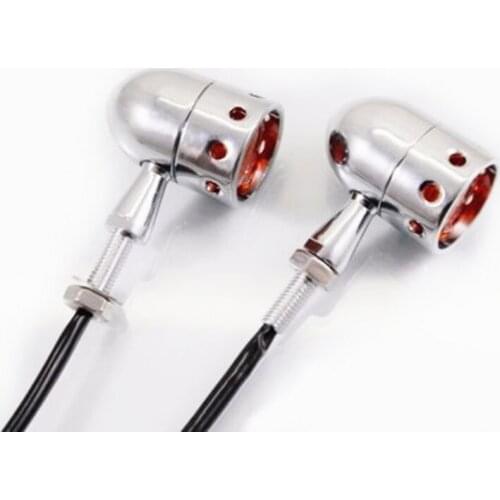 Metal Retro Turn Signal Lights Indicator Light Chopper Motorcycle Cruiser Bobber Chopper Touring Atv Scooter Offroad Dirt Bike