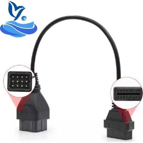 Top Quality Converter Cable For Gaz 12 Pin 12pin Male To Obd Dlc 16 Pin 16pin Female Obd2 Obdii Car Diagnostic Tool Adapter