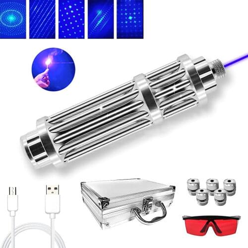 Hunting High Power Adjustable Focus Burning Laser Pointer Tactical Flashlight 10000M Adjustable Focus Lazer Pen Kit