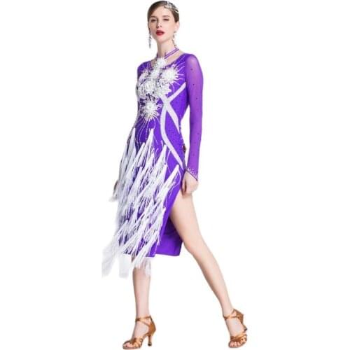 L-18292 Latin Dance Dress Adult Sexy Fringe Latin Competition Dresses Samba Dancing Costume Performance Latin jazz dance costume