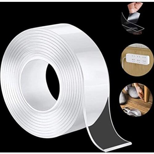 Transparent NEW Nano Tape Washable Reusable Double-Sided Tape Adhesive Nano Traceless Sticker Removable Glue Cleanable