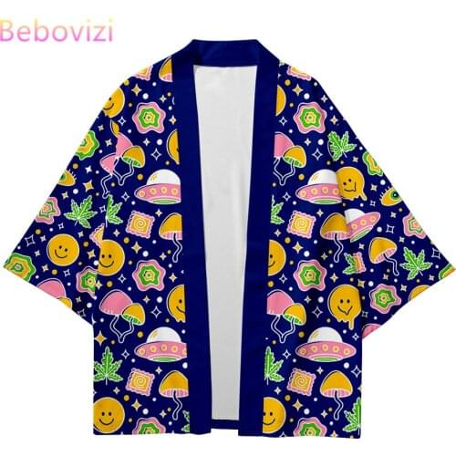 Plus Size XXS-6XL Cute Cartoon Beach Loose Japanese Streetwear Cardigan Women Men Harajuku Haori Kimono Cosplay Yukata Clothes