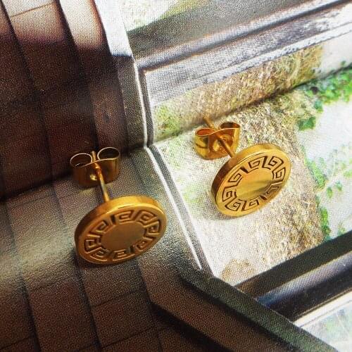 2018 Stainless Steel Earring Fashion Jewelry Simple Charm 10 Round circle Earrings For Women Gold