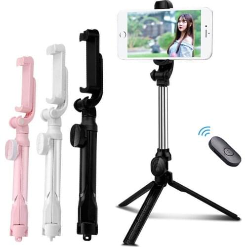 Tripod Wireless Selfie Sticks Folding Bluetooth Extendable Monopod For Android IOS Mobile Phone Remote Control Self-timer Pole