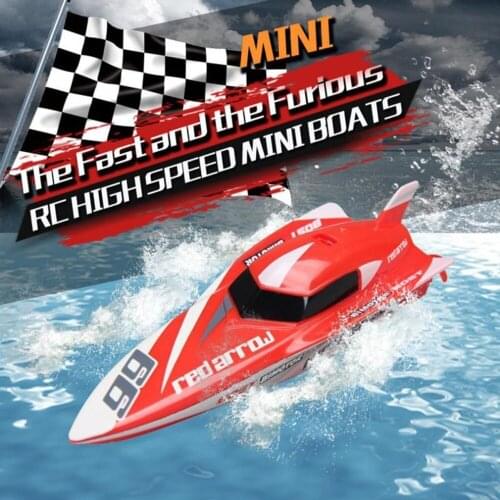 3312M 2.4GHz RC Ship Boat 4 Channels High Speed Mini Racing Boat Waterproof Rechargeable Speedboat Children Toy