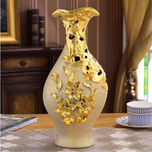 European-style wedding vase decoration, creative ceramic crafts, living room home office desktop decorations