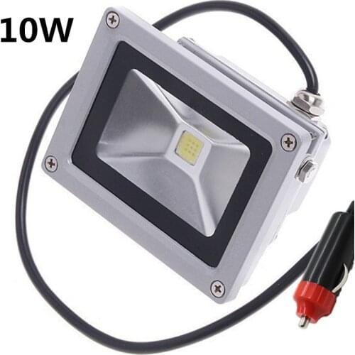 10W 20W led Floodlight 12V 24V Exterior lighting Flood lamp Cigarette lighter plug car maintenance lights 3m cable