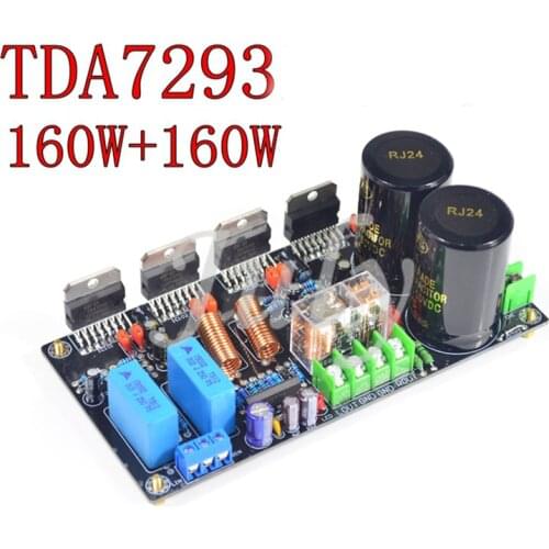 TDA7293 parallel post-stage power amplifier board, Class A HIFI fever level, 150W+150W high power, input 100K, output 4-8Ω