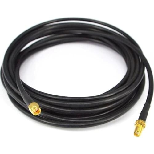 SMA Wifi Antenna Extension 5M /196.85 Inch SMA Male To SMA Female RG58 Low Loss Coaxial Cable Patch Lead Coax