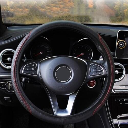 Universal Leather Car Steering Wheel Cover For Mazda 3 CX5 CX3 2 6 GJ GH CX 5 7 Demio MX5 NC 2019 2020 Car Accessories Interior