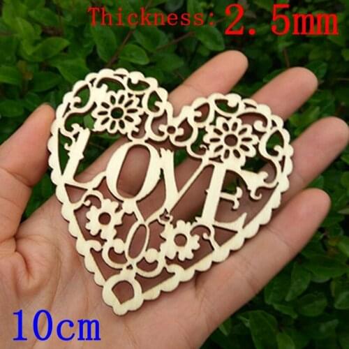 High quality New design Hollow out love die cutting wood Angle DIY scrapbook Wood chip Wedding decorationBirthday party C61