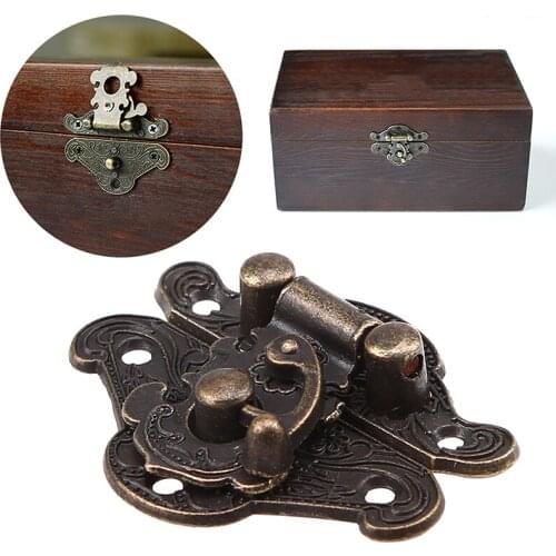 1pc Wooden Box Hasps Locks Jewelry Chest Case Latch Furniture Bag Suitcase Hardware Hasp Vintage Hook Lock Home Improvement Tool