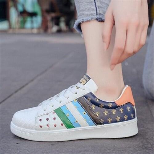 New womens large size sneakers fashion leather shell-toe thick bottom light and comfortable all-match casual shoes women