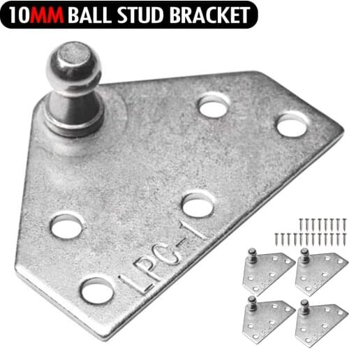 10MM Ball Stud Mounting Bracket for Universal Gas Spring Struts Lift Support Shock Prop Steel 2 pack 4 pack