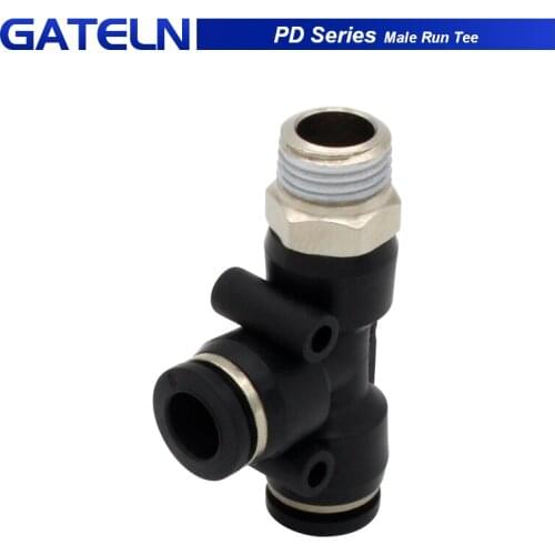 10Pcs PD Series Male Run Tee Connector Pneumatic Components Fittings Pneumatic PD6-01 PD8-02 PD10-02 PD12-01