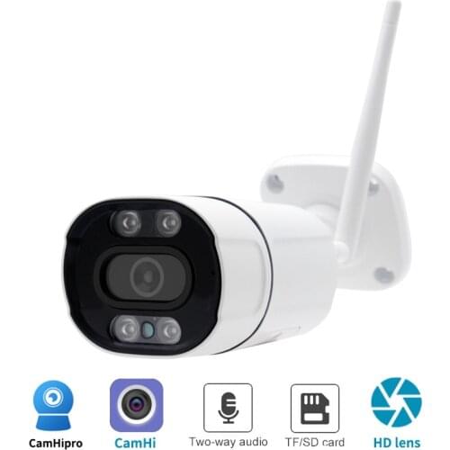 1080P 3MP 5MP Bullet WiFi IP Camera ONVIF Wireless Outdoor Night Vision 20m CCTV Security Camera Two Way Audio Alarm P2P CamHi
