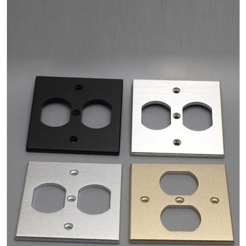 1x US Socket AC Power Duple Receptacle Cover Outlet Wall Plate Panel 8.5x8.5cm