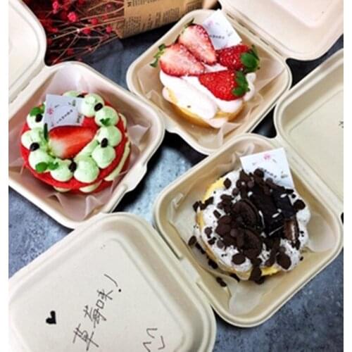 200pcs Disposable Food Packing Boxes Party Fast Food Hamburger Cake Containers Restaurant Packaging Box Convenient Takeaway Case