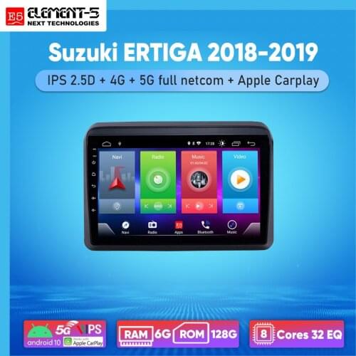 ELEMENT-5 9" 2Gb+32Gb Android 10 4G WIFI Car Multimedia GPS Radio Stereo For Suzuki ERTIGA 2018-2019 Car Video Navigation