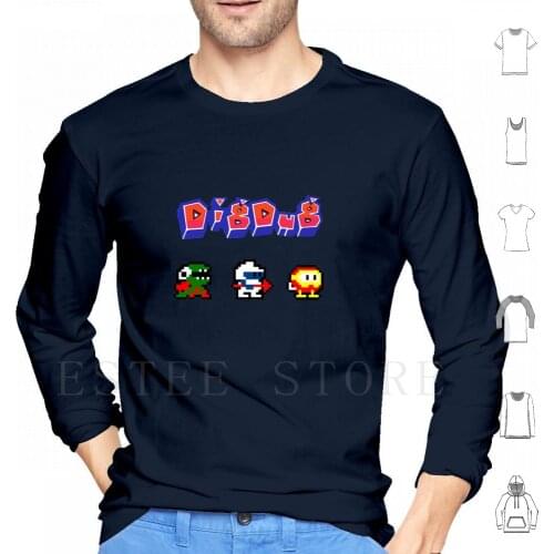 Dig Dug 2 Hoodie Long Sleeve Dvg Dizionario Dei Videogiochi Spectrum Zx Zx Spectrum 80S Retro Retrogames Vintage Old Games