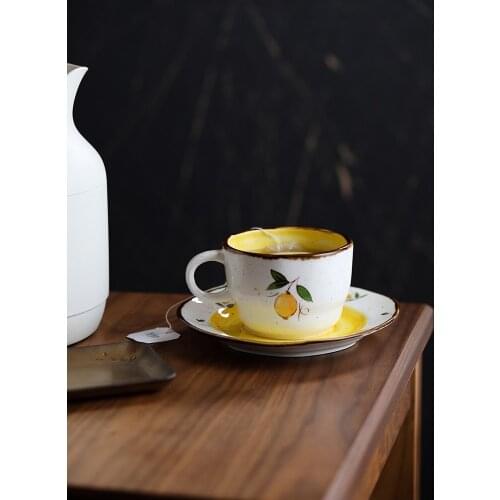 Flower Funny Coffee Cup Cute Cartoon Latte Reusable European Coffee Cup and Saucer Set Creative Koffie Kopjes Kitchen Bar BL50BD