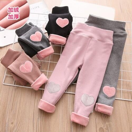 Baby Girl Leggings 2019 Toddler Girl Winter Clothes 2 3 4 5 6 Years Baby Warm Thick Pants Toddler Trousers Girls Velvet Leggings