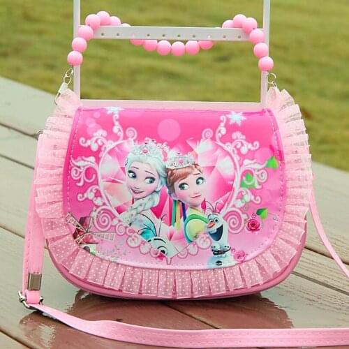 Disney New Fashion PU Princess Handbag Cute Mini Bag Cartoon Messenger Bags For Girls Tote Female Shoulder Bag