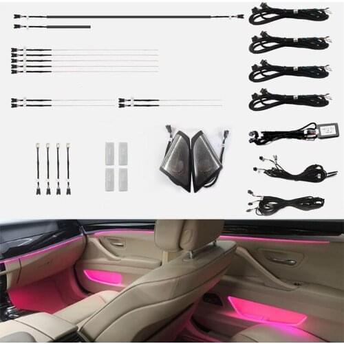 For BMW 5 series F10 F11 F18 2012-2017 automatic conversion Car interior door ambient light decorative lighting