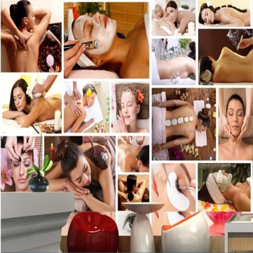 Beauty Body SPA Health Museum Industrial Decor Background 3D Wallpaper Mural Modern Beauty Salon Industrial Decor Wall Paper 3D