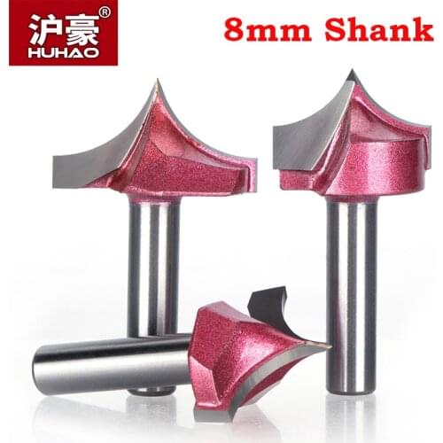 HUHAO Ipc 8mm Shank Woodworking Cutter CNC Tungsten steel Router Bits for wood carbide Woodworking Engraving Tools carving bit