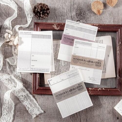 Number 8 Laboratory Grid Dots Striped Material Paper Journal Planner Scrapbooking Vintage Decorative DIY Craft Background Paper