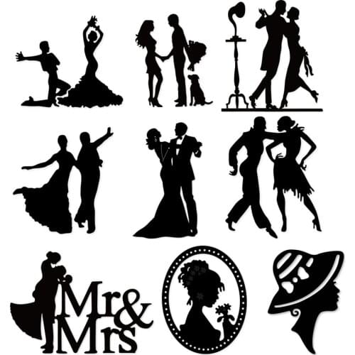 Metal steel Cutting Dies Fashion Girl lady Dance DIY Scrap booking Photo Album Embossing paper Cards