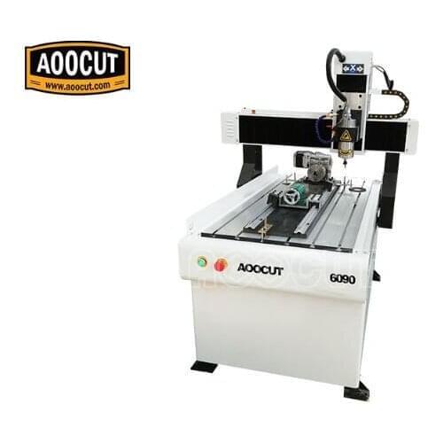 Mini cnc router 4 axis Aoocut 6090 High Quality mini desktop cnc 3d router for pvc cutting