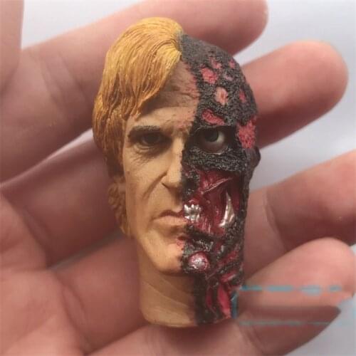 In Stock For Sale 1/6th Double Face Harvey Dante Male Head Sculpture For Usual 12inch Doll Action Figure