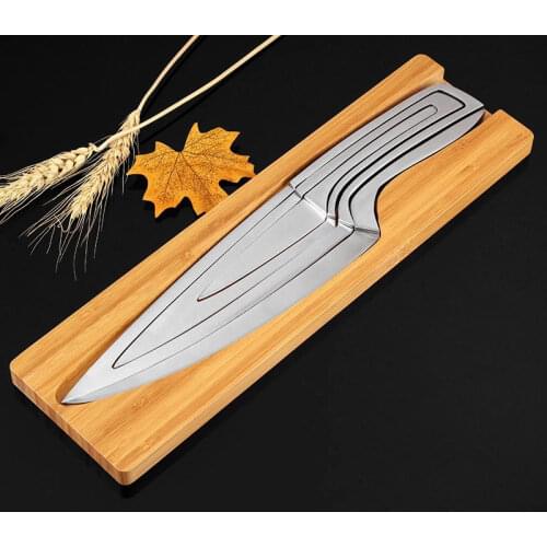 Knife Set 4 pcs Stainless steel portable chef knife Filleting Paring Santoku Slicing Steak Utility Kitchen Cleaver Knives