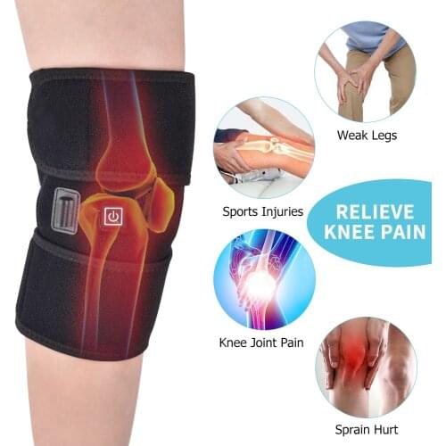Heating Knee Pad Knee Brace Support Pads Thermal Therapy Wrap Hot Knee Massager for Cramps Arthritis Pain Relief Health Care