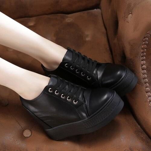 Spring 2021 womens shoes new thick-soled leisure sports student shoe straps to increase the heel single shoes